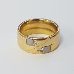 Dámsky prsteň obyčajný s kamienkom (54mm)